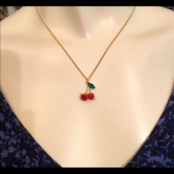 kate spade Jewelry - HOST PICK Kate Spade Cherry Necklace Gold-Tone